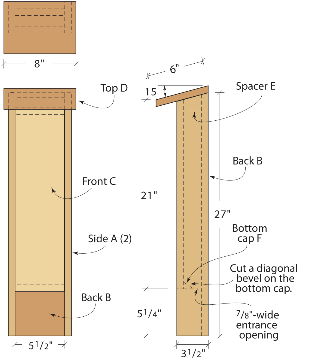 Simple Bat House Plans Printable Image To U