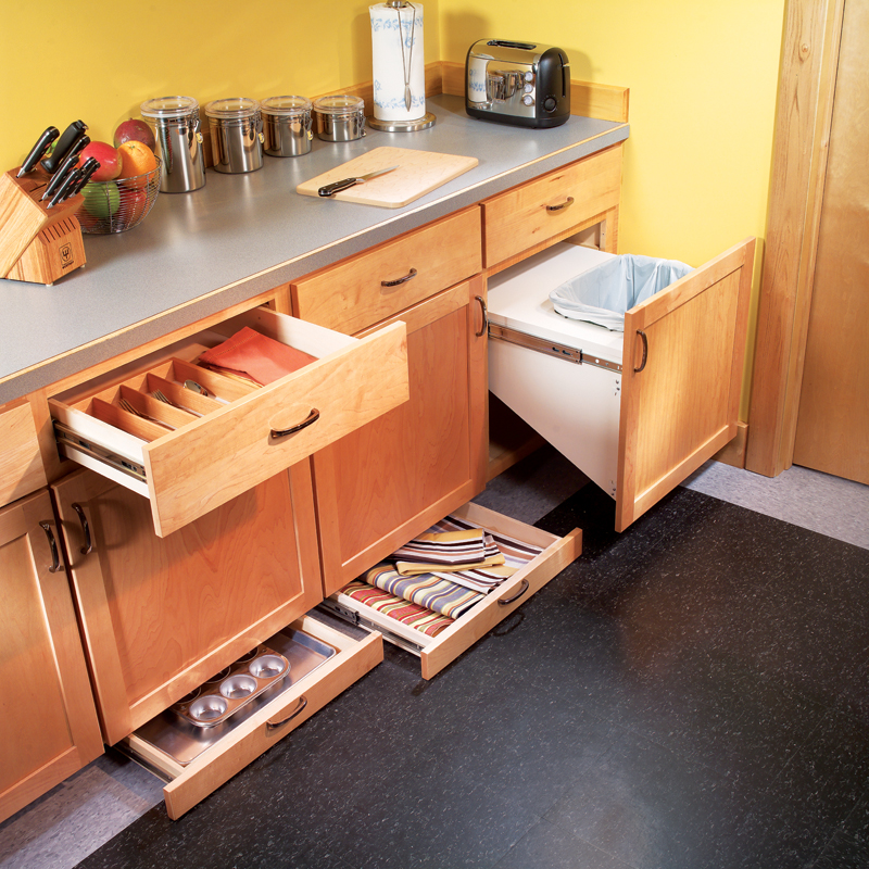 The easiest way to add sliding drawers to existing kitchen