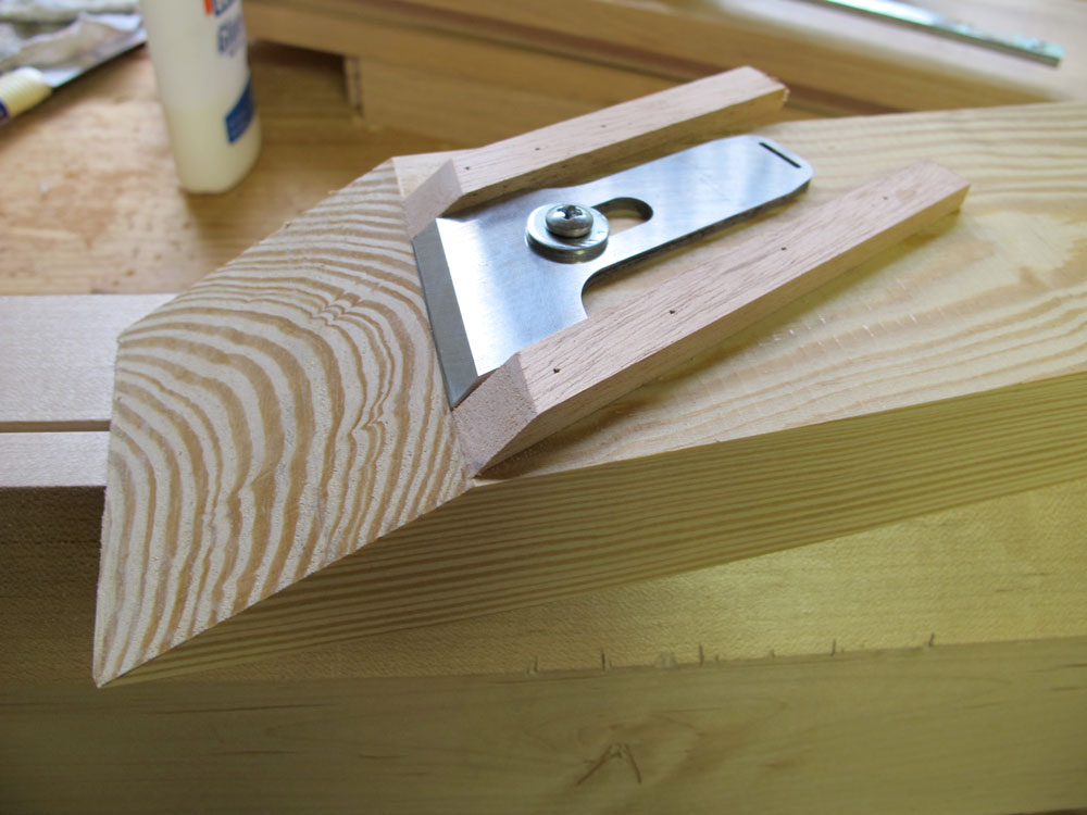 Making a Sharpening jig for holding chisels and bench planes for sharpening  on the bench grinder.