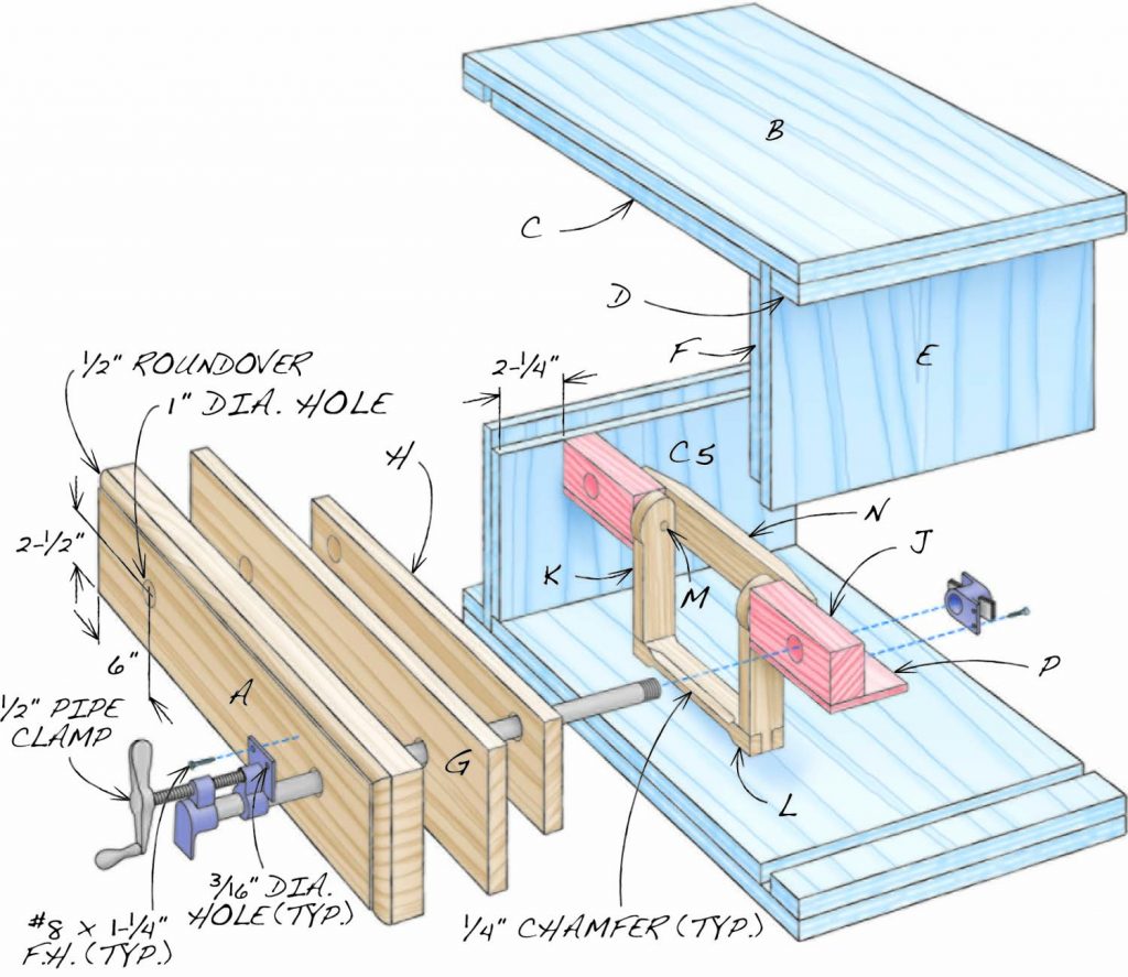 3 Classic Vises Made With Pipe Clamps | Popular Woodworking