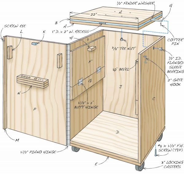 Self-Storing Mortiser Cabinet | Popular Woodworking