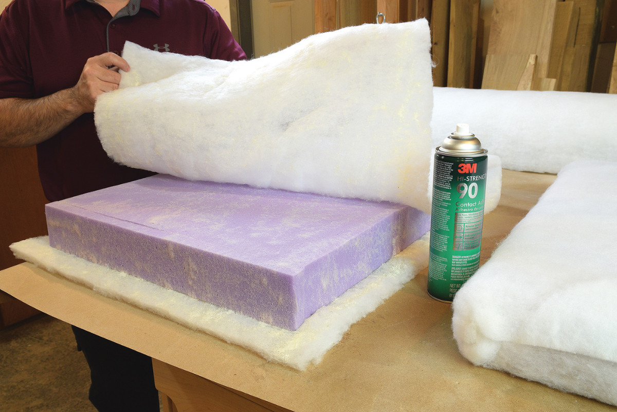How to Apply Polyester Batting to Cushion Foam 