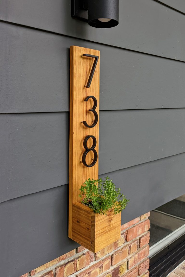 Modern Address Planter 