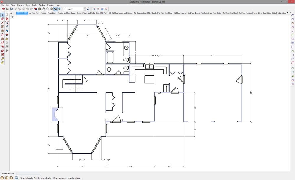 Sketchup 2d план