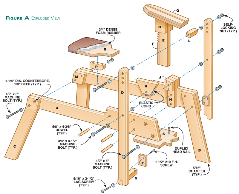 AW Extra – Hybrid Shaving Horse | Popular Woodworking Magazine