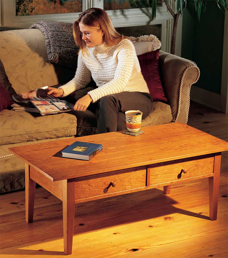 Two-Drawer Coffee Table - Popular Woodworking Magazine