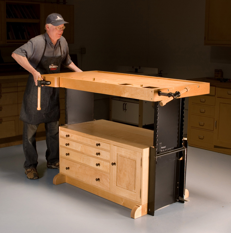 Woodworking workbench height