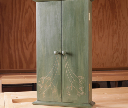 Wall Hung Basswood Cabinet